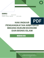 Hak Ingkar Pengangkatan Arbiter di Bidang Ekonomi dan Bisnis