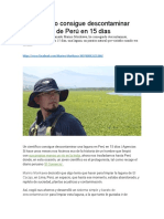 Un Científico Consigue Descontaminar Una Laguna de Perú en 15 Días