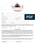 2011 GAME Registration Form