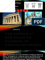 Aralin 4 Pag-Usbong at Pag-Unalad NG Klasikal Na Lipunan Sa Greece