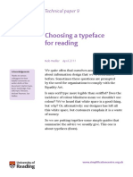 Choosing a Typeface for Reading Technical Paper