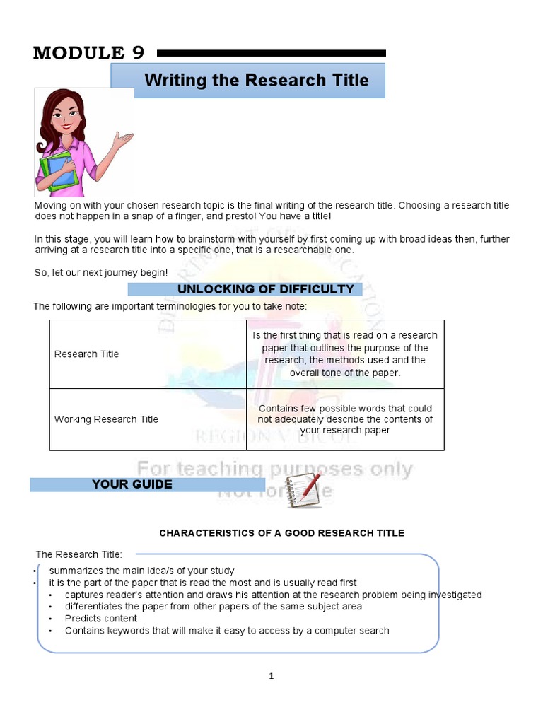 Crafting Effective Research Titles | PDF | Attention | Question
