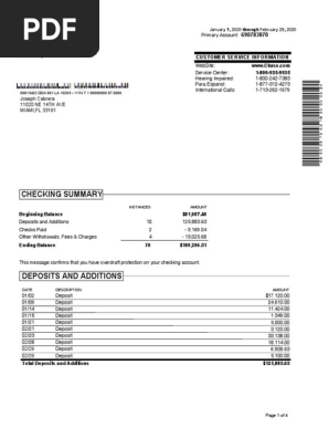 chase bank statement template(1) 2