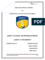 Amity Global Business School, Amity University: A Dissertation Project Report ON Competitive Advantage of Icici Direct
