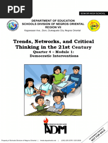 Trends, Networks, and Critical Thinking in The 21st: Century