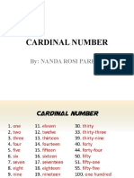 Cardinal Number: By: Nanda Rosi Parera