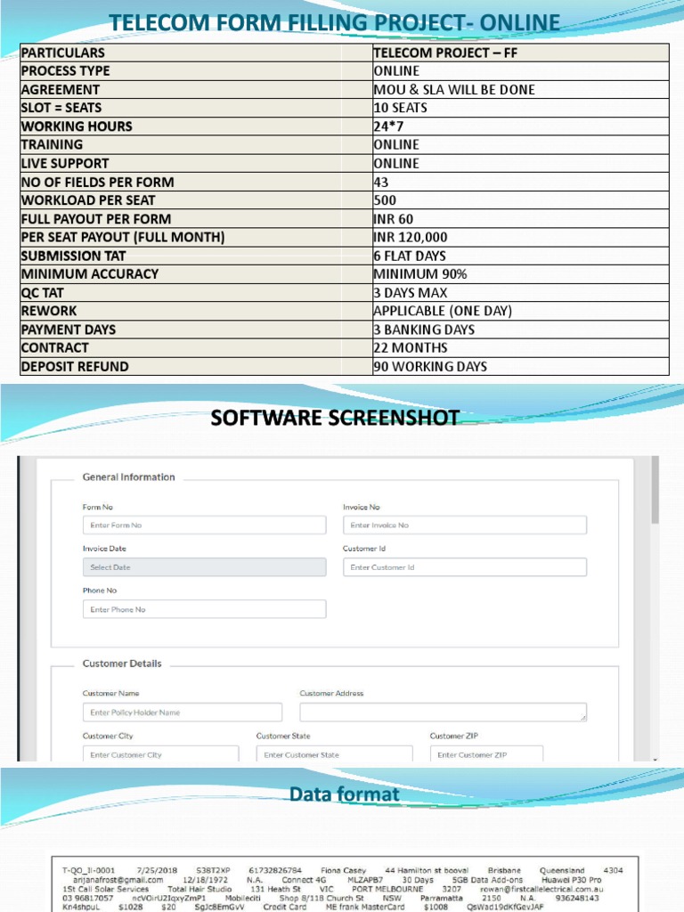 Online Telecom Form Filling Project Pdf