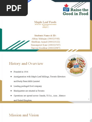 Presentation_MapleLeafFoods_Group#3_BUSN1200-001