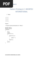 Pattern Printing in C - INFORTEC International