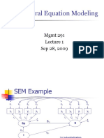 Structural Equation Modeling: MGMT 291 Sep 28, 2009