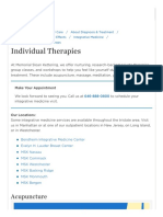 Integrative Medicine - Individual Therapies - Memorial Sloan Kettering Cancer Center