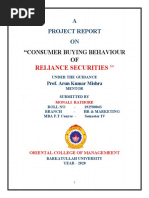 Project Report MBA 2020 MONALI RATHORE