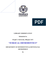 "Surgical Orthodontics": Library Dissertation Submitted To People's University, Bhopal, M.P