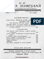 Arhiva Someşană Revistă Istorică-culturală, 16, Nr. 25, 1939