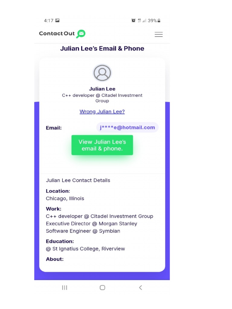 Julian LEE Contact Out Info PDF
