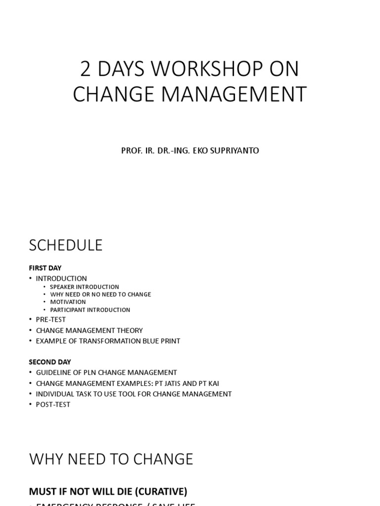 Introduction To 2 Days CM Workshop | PDF | Wellness | Career & Growth