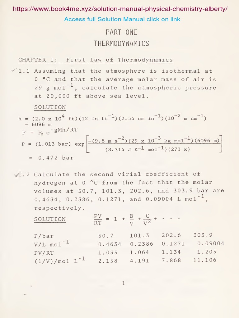 Thermodynamics Solutions Manual Insights | PDF | Metrology | Continuum ...