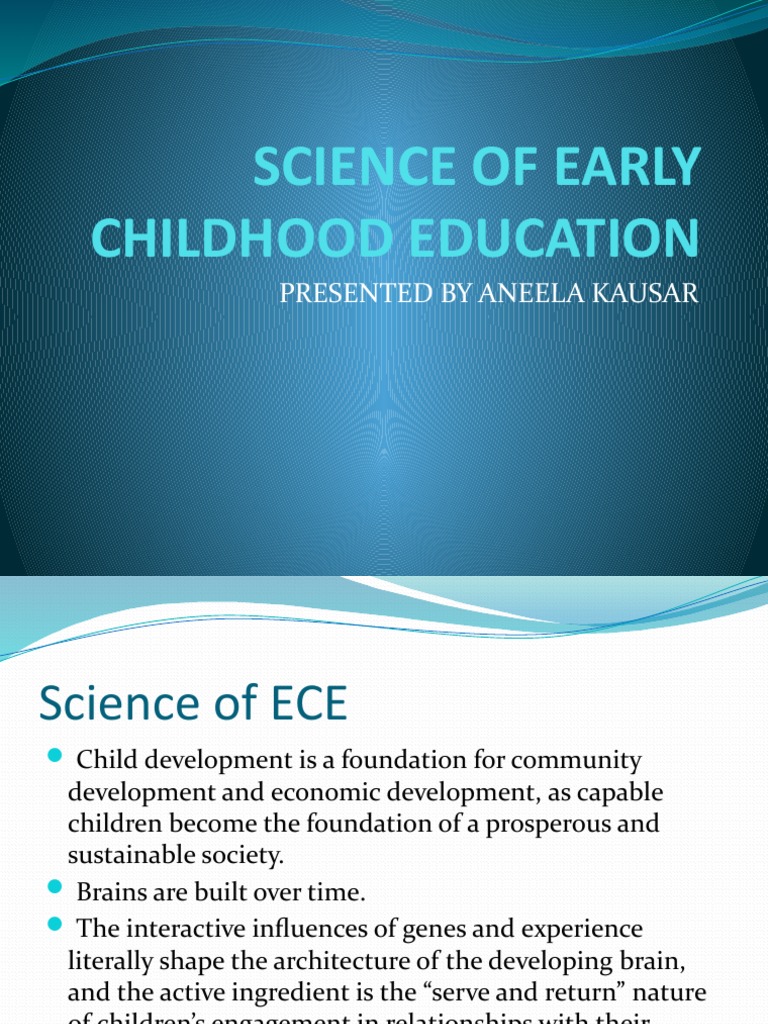 Science of Early Childhood Education PDF Early Childhood Education