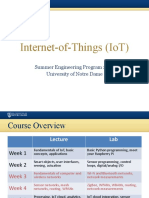 Internet-Of-Things (Iot) : Summer Engineering Program 2018 University of Notre Dame