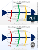 Fishbone Diagram Free Editable PPT Template Download