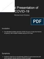 Clinical Presentation of COVID 19