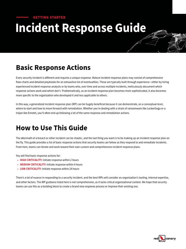 Security Incident Response Guide | PDF | Malware | Computer Network ...
