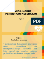 Konsep Lingkup Pendidikan Kesehatan