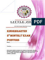2nd Kindergarten Exam Pointers