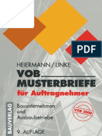 Prof. Wolfgang Heiermann, Liane Linke (Auth.) - VOB-Musterbriefe Für Auftragnehmer_ Bauunternehmen Und Ausbaubetriebe Formularbuch Für Die Baupraxis Mit Erläuterungen Zu Den Formerfordernissen Der VOB (1997, Vieweg+