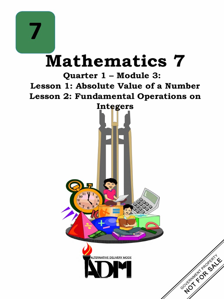 M Athematics 7: Quarter 1 - Module 3: Lesson 1: Absolute Value of A ...