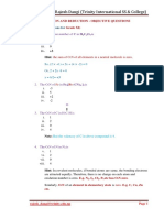 Oxidation and Reduction MCQs