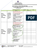 Checklist of MOVs for Proficient Teachers