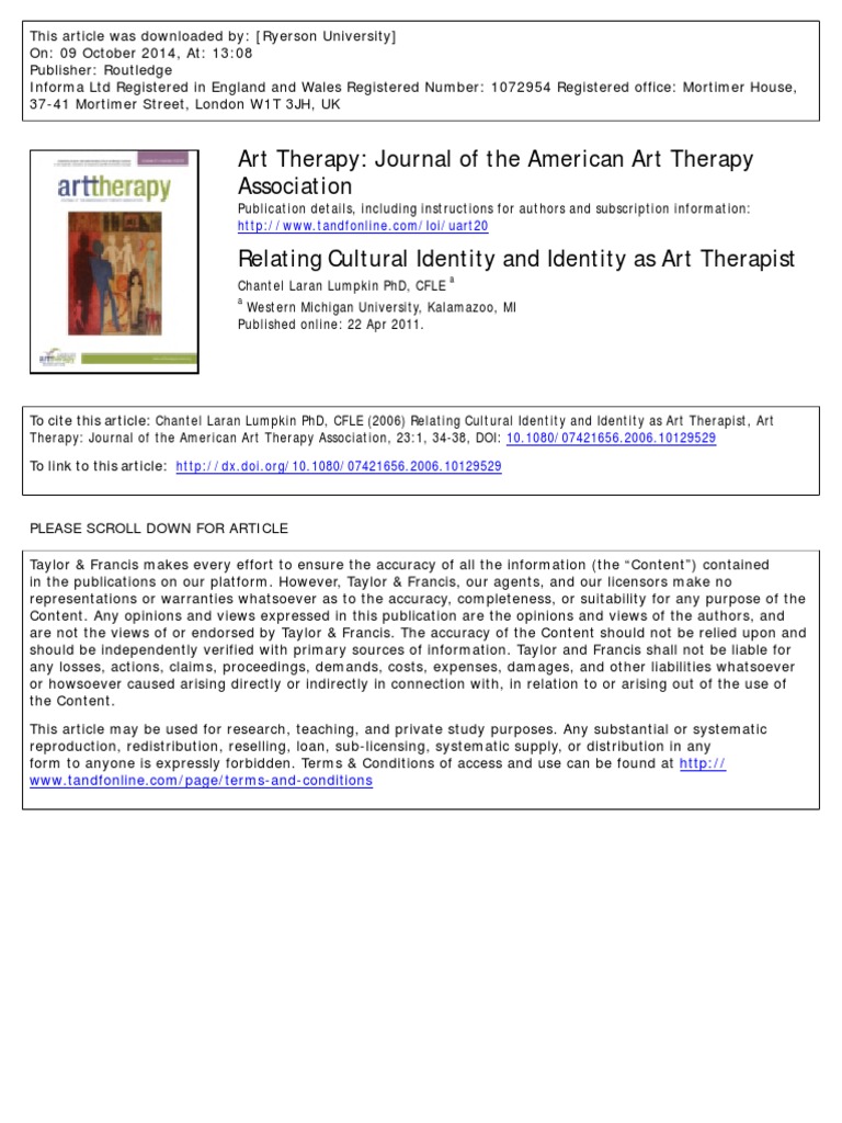 Relating Cultural Identity and Identity As Art Therapis | PDF | Art ...