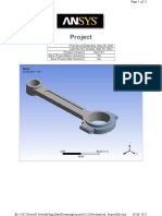 Project analysis of connecting rod