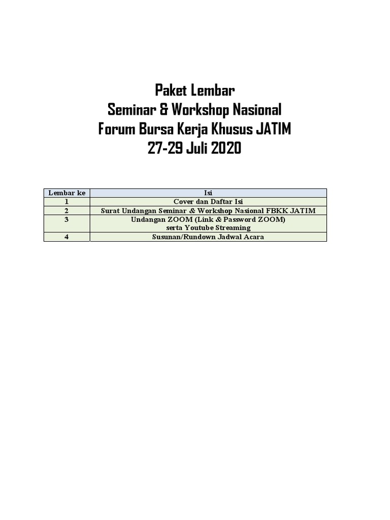 Undangan Zoom Meeting | PDF