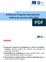 Arhitectura Programelor Operaționale – Politica de Coeziune 2021-2027