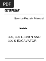 Caterpillar Cat 320 L EXCAVATOR (Prefix 4ZJ) Service Repair Manual (4ZJ00460 and Up)