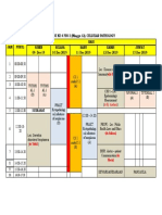 Weekly 12 - Schedule of First Semester Program