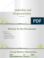Leadership and Empowerment