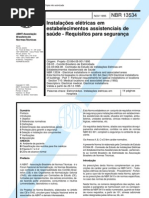 NBR-13534-1995 Instalaçoes eletricas em estabelecimentos assistenciais de saude - Requisitos para segurança
