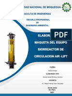Elaboracion de Una Maqueta Del Equipo Biorreactor de Ciruclacion Airlift