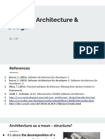 Software Architecture & Design: Se - Uit