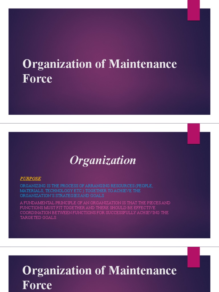 Maintenance Organization Structures Explained | PDF | Organizational ...