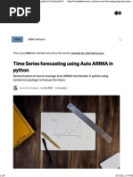 Time Series Forecasting Using Autoarima Python