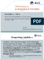 Materi TM 3 Aqidah & Hakikat Tauhid