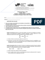 Controle estatístico da qualidade UFF-EIM-Volta Redonda