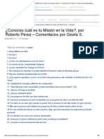 ¿Conoces Cuál Es Tu Misión en La Vida - , Por Roberto Pérez - Comentarios Por Gisela S. - Gran Hermandad Blanca