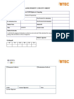 Unit 20 - Assignment 2 Frontsheet