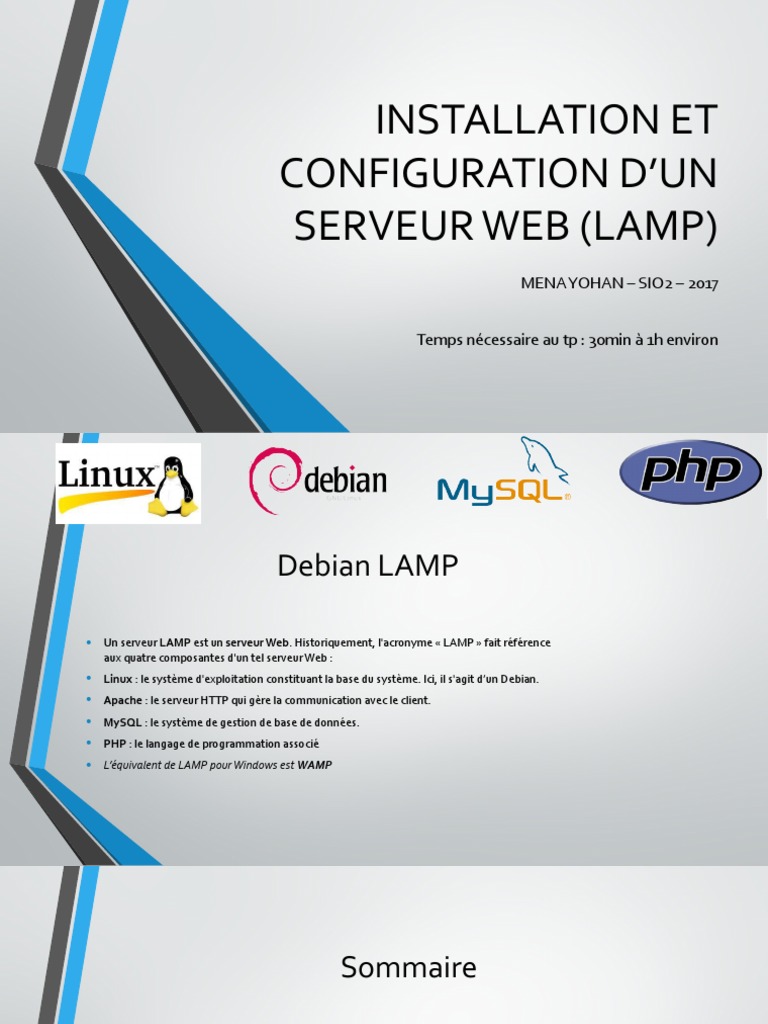 Installation d'un serveur LAMP sous Debian | PDF | PHP | Apache HTTP Server
