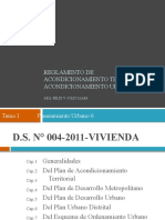 Tema 1 (Reglamento de Ordenameinto Territorial y Desarrollo Urbano) 2011
